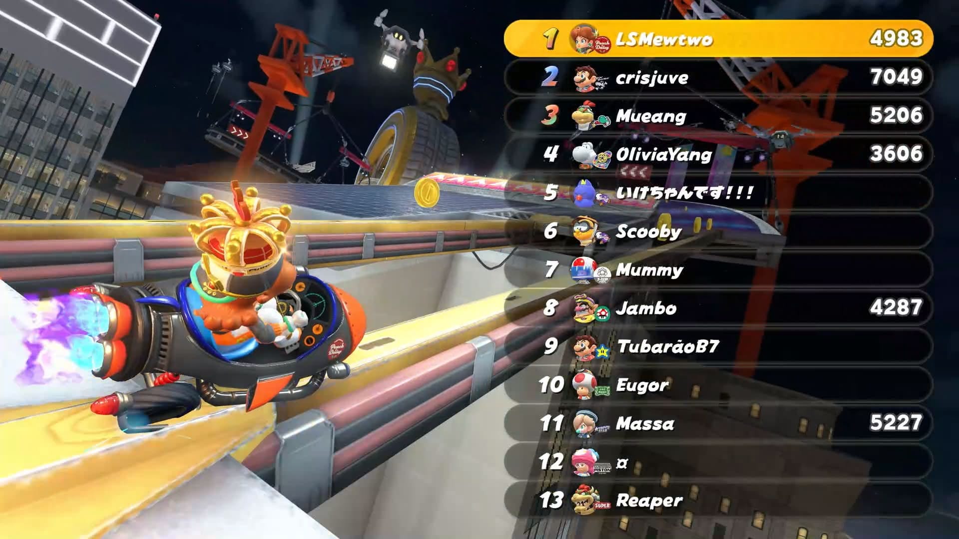 The first-place screen of online knockout tour. 